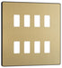 BG Evolve RPCDSB8B 8G Grid Front Plate - Satin Brass (Black) - westbasedirect.com