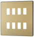 BG Evolve RPCDSB8B 8G Grid Front Plate - Satin Brass (Black) - westbasedirect.com