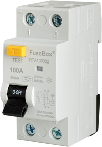 FuseBox RTA100302 100A Double Pole 2 Module 30mA Type A RCD