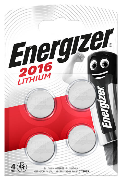 Energizer E300849000 Lithium Coin CR2016 | 4 Pack - westbasedirect.com