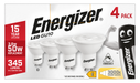 Energizer 4.6W 375lm GU10 LED Bulb Warm White 3000K Dimmable (4 Pack) - westbasedirect.com