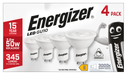 Energizer 4.6W 375lm GU10 LED Bulb Cool White 4000K Dimmable (4 Pack) - westbasedirect.com