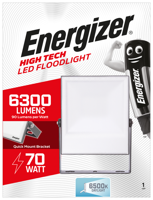 Energizer 70W 6300lm LED Floodlight Daylight 6000K - westbasedirect.com