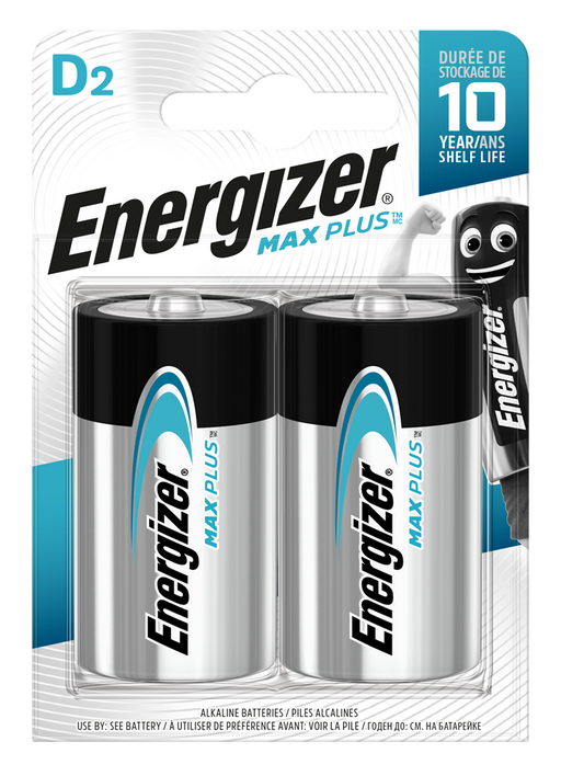 Energizer E301323900 MaxPlus D | 2 Pack - westbasedirect.com