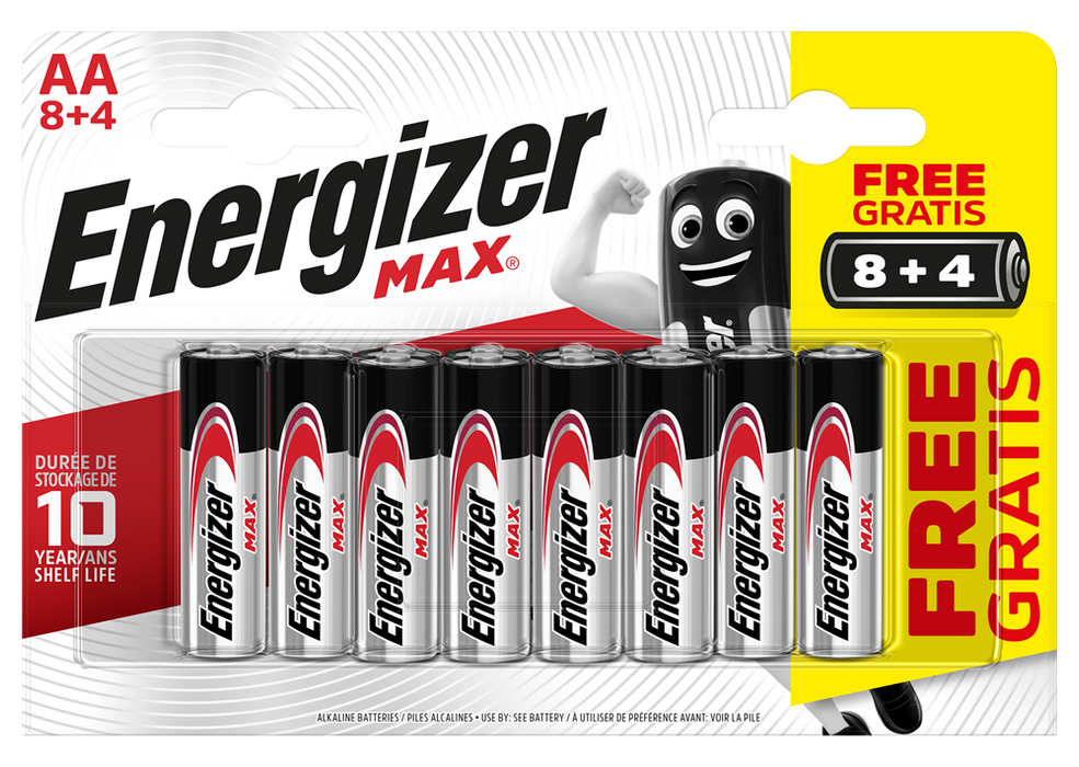 Energizer E301531600 Max AA | 8+4 Pack - westbasedirect.com