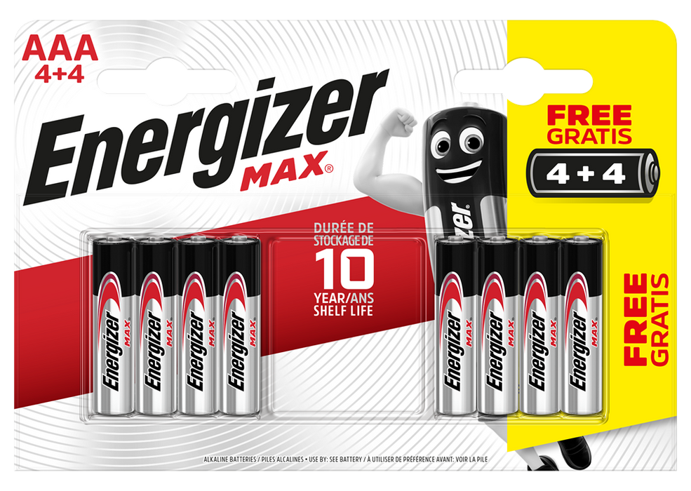 Energizer E301533900 Max AAA | 4+4 Pack - westbasedirect.com