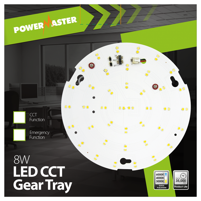 Powermaster S17321 8W LED Bulkhead Emergency Gear Tray CCT - westbasedirect.com