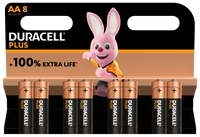 Duracell +100% Plus Power AA LR6 MN1500 Alkaline Batteries | 8 Pack