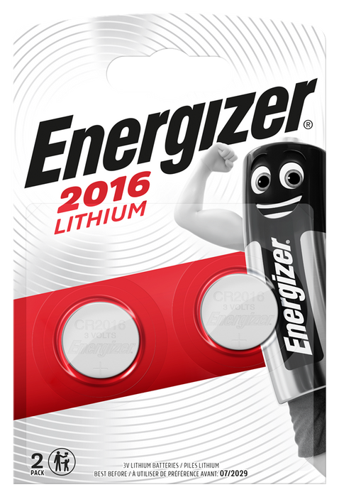 Energizer E300789000 Lithium Coin CR2016 | 2 Pack - westbasedirect.com