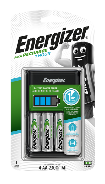Energizer E300807300 1-hr Battery Charger | + 4 x 2300mAh AA - westbasedirect.com