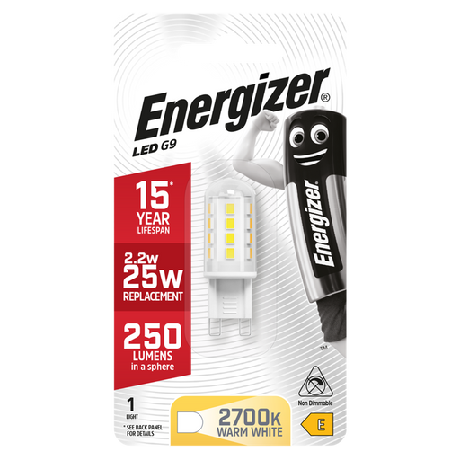 Energizer 2.1W 200lm G9 High Tech LED Bulb Warm White 3000K - westbasedirect.com