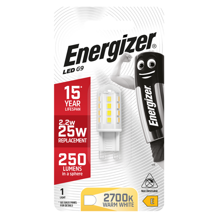 Energizer 2.1W 200lm G9 High Tech LED Bulb Warm White 3000K - westbasedirect.com