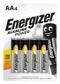 Energizer E300788200 Alkaline Power AA | 4 Pack