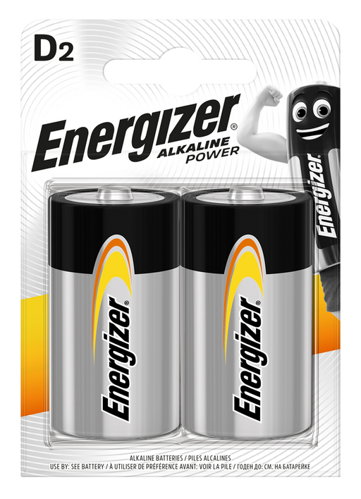 Energizer E300803900 Alkaline Power D | 2 Pack - westbasedirect.com