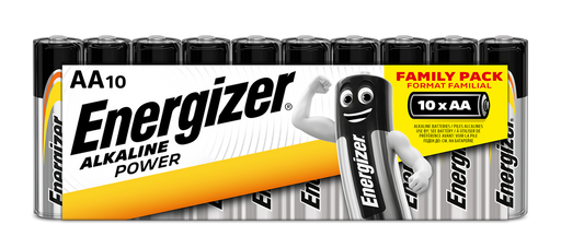 Energizer E300798000 Alkaline Power AA | 10 Family Pack With CDU - westbasedirect.com