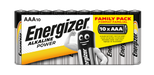 Energizer E300806000 Alkaline Power AAA | 10 Family Pack With CDU - westbasedirect.com