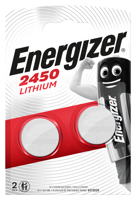 Energizer E300830700 Lithium Coin CR2450 | 2 Pack - westbasedirect.com