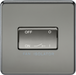 Knightsbridge SF1100BN Screwless 10AX 3 Pole Fan Isolator Switch - Black Nickel - westbasedirect.com