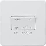 Knightsbridge SF1100MW Screwless 10AX 3 Pole Fan Isolator Switch - Matt White - westbasedirect.com