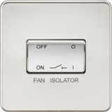 Knightsbridge SF1100PC Screwless 10AX 3 Pole Fan Isolator Switch - Polished Chrome - westbasedirect.com