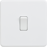 Knightsbridge SF1200MW Screwless 10AX 1G Intermediate Switch - Matt White - westbasedirect.com