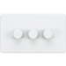 Knightsbridge SF2183MW Screwless 3G 2-Way 10-200W (5-150W LED) Trailing Edge Dimmer - Matt White - westbasedirect.com