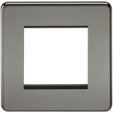 Knightsbridge SF2GBN Screwless 2G Modular Faceplate - Black Nickel - westbasedirect.com
