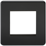 Knightsbridge SF2GMB Screwless 2G Modular Faceplate - Matt Black - westbasedirect.com
