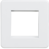 Knightsbridge SF2GMW Screwless 2G Modular Faceplate - Matt White - westbasedirect.com