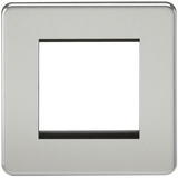 Knightsbridge SF2GPC Screwless 2G Modular Faceplate - Polished Chrome - westbasedirect.com