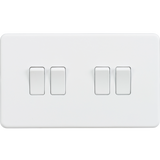 Knightsbridge SF4100MW Screwless 10AX 4G 2-Way Switch - Matt White - westbasedirect.com