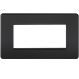 Knightsbridge SF4GMB Screwless 4G Modular Faceplate - Matt Black - westbasedirect.com