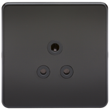 Knightsbridge SF5AMB Screwless 5A Unswitched Socket - Matt Black + Black Insert - westbasedirect.com