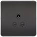 Knightsbridge SF5AMB Screwless 5A Unswitched Socket - Matt Black + Black Insert - westbasedirect.com