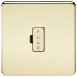 Knightsbridge SF6000PB Screwless 13A Fused Spur Unit - Polished Brass - westbasedirect.com