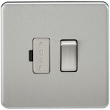 Knightsbridge SF6300BC Screwless 13A Switched Fused Spur Unit - Brushed Chrome - westbasedirect.com