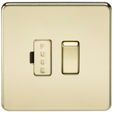 Knightsbridge SF6300PB Screwless 13A Switched Fused Spur Unit - Polished Brass - westbasedirect.com