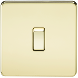 Knightsbridge SF8341PB Screwless 20A 1G DP Switch - Polished Brass - westbasedirect.com