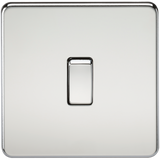 Knightsbridge SF8341PC Screwless 20A 1G DP Switch - Polished Chrome - westbasedirect.com