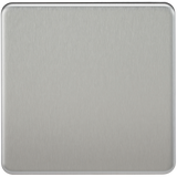 Knightsbridge SF8350BC Screwless 1G Blanking Plate - Brushed Chrome - westbasedirect.com