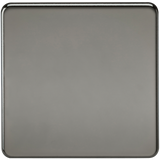 Knightsbridge SF8350BN Screwless 1G Blanking Plate - Black Nickel - westbasedirect.com