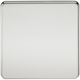 Knightsbridge SF8350PC Screwless 1G Blanking Plate - Polished Chrome - westbasedirect.com
