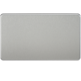 Knightsbridge SF8360BC Screwless 2G Blanking Plate - Brushed Chrome - westbasedirect.com