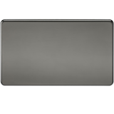 Knightsbridge SF8360BN Screwless 2G Blanking Plate - Black Nickel - westbasedirect.com