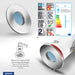 Brite-R SFRFDL IP65 Fire-Rated Downlight Satin/Brushed Chrome - westbasedirect.com