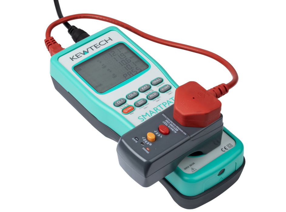 Kewtech SMARTPAT Manual PAT tester, Auto Test Sequence, 110/230V Leakage, Downloading via APP - westbasedirect.com