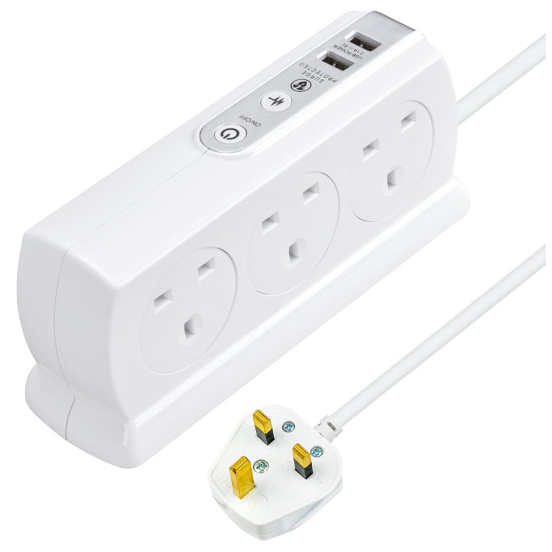Masterplug High Gloss USB Extension Leads
