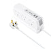 Masterplug SRGDSU62PW 6 Socket 2m 13A + 2x3.1A USB Switched Surge Compact Extension Lead Gloss White - westbasedirect.com