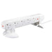 Masterplug 10 Socket 1m 13A Surge Tower Extension Lead White - westbasedirect.com