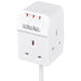 Masterplug 3 Socket 2m 13A Switched Compact Extension Lead + Indicator White - westbasedirect.com